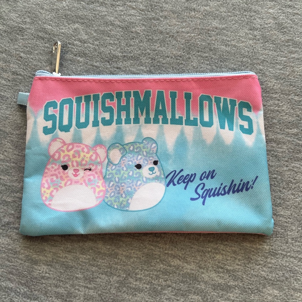 Squishmallows Keep on‎ Squishin! zippered pouch makeup bag kids stuffed animal